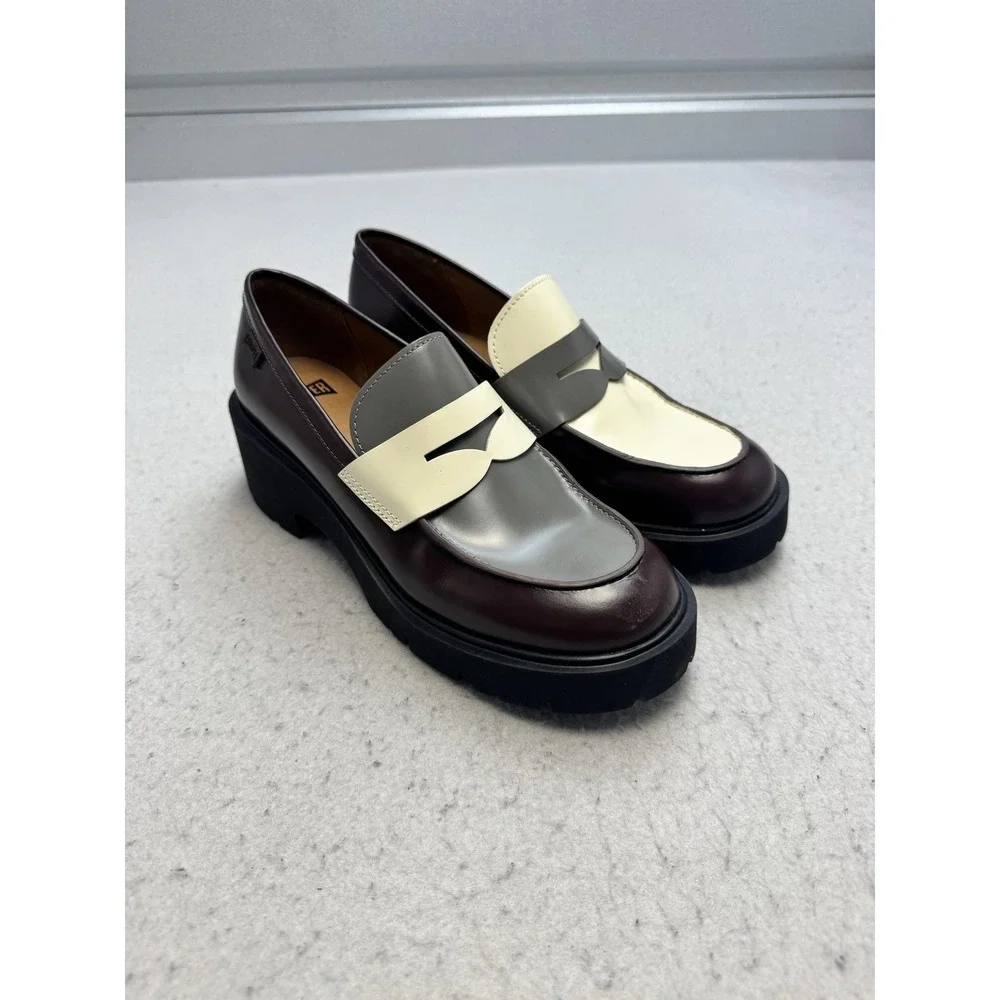 Camper Twins Shoes Womens Size 10 Multicolor Leather Loafers Platform EU 41